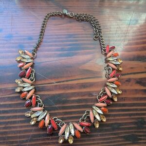 LOFT Statement Necklace – Autumn Jewel Tones